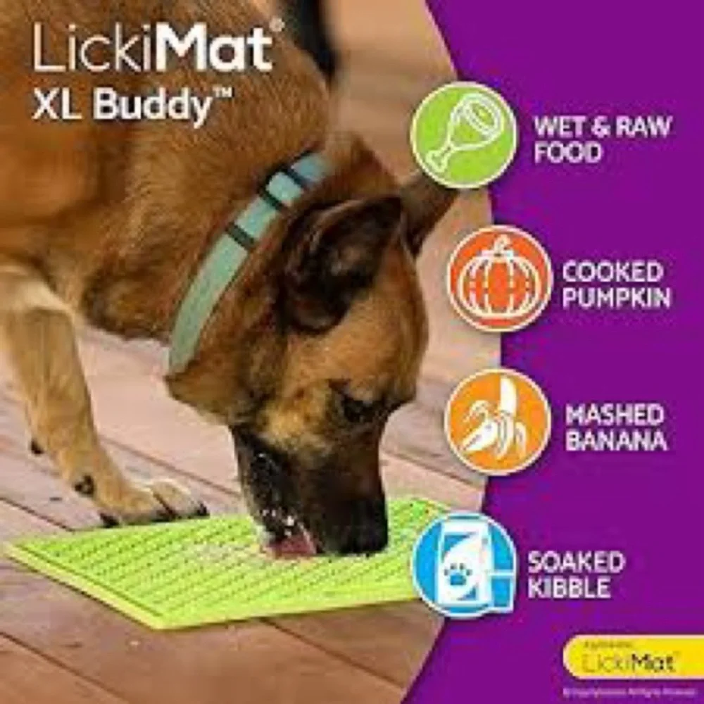 Boence 🪢 NIB!! Dog & Cat Licking Pad Set of 2 - Orange and Green